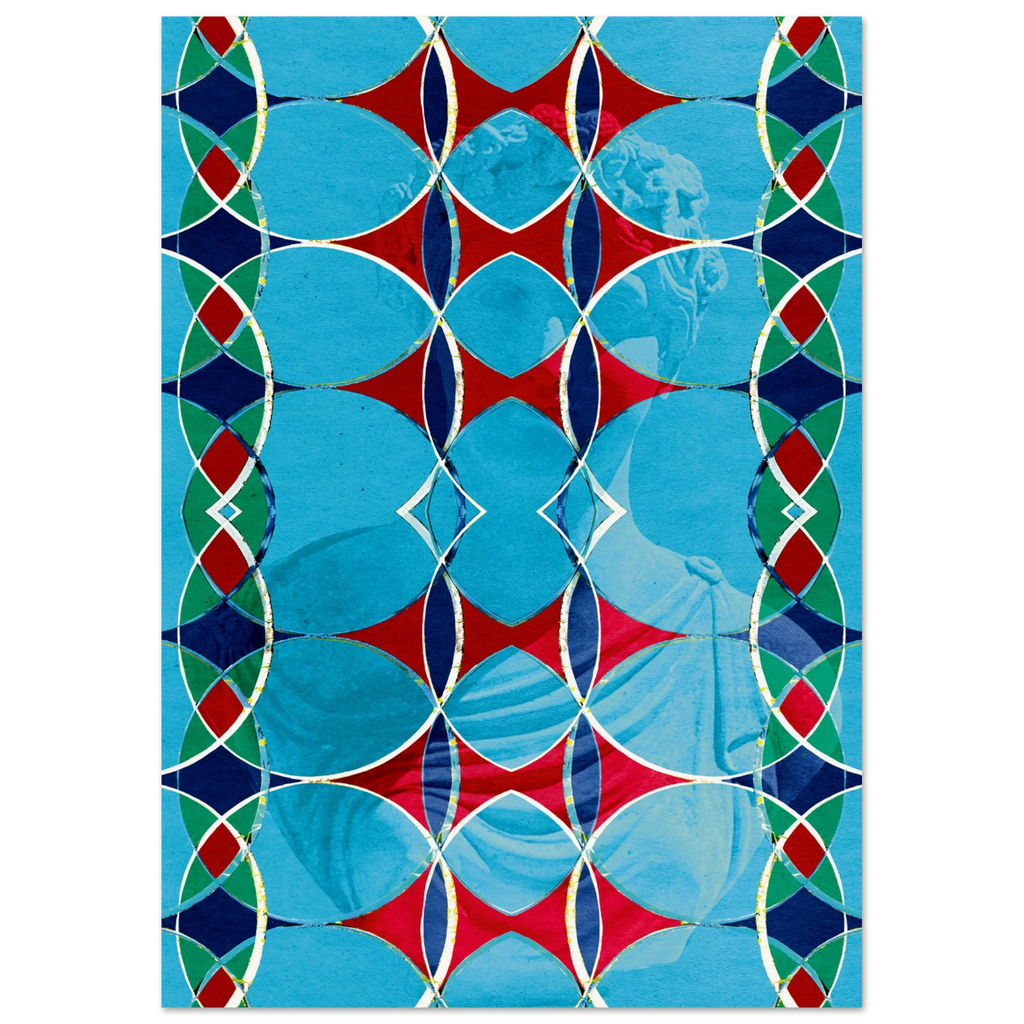 Sea Stained Glass — digital collage art print by Diogo Cadavez