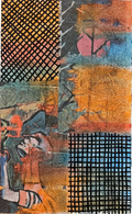 Call of Nature — original mixed media painting, oil pastel and collage, by Diogo Cadavez