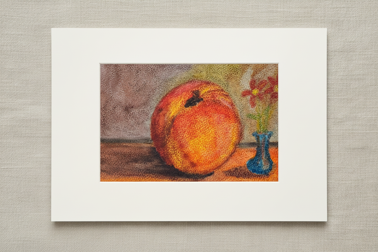Peach Painting Linen Mockup - Straightened