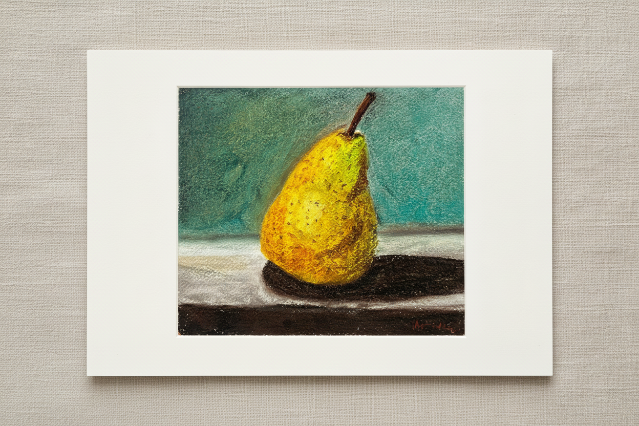 Pear Painting Linen Mockup